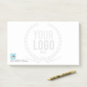 Uw zakelijke Logo Faded achtergrond | AANGEPASTE G Post-it® Notes (Op bureau)
