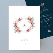 Uw Zakelijke Logo & Foto Gelukkigste Krans Feestdagenkaart