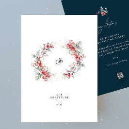 Uw Zakelijke Logo & Foto Gelukkigste Krans Feestdagenkaart