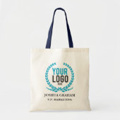 Uw zakelijke Logo | Functielijn Aangepaste werknem Tote Bag (Voorkant)