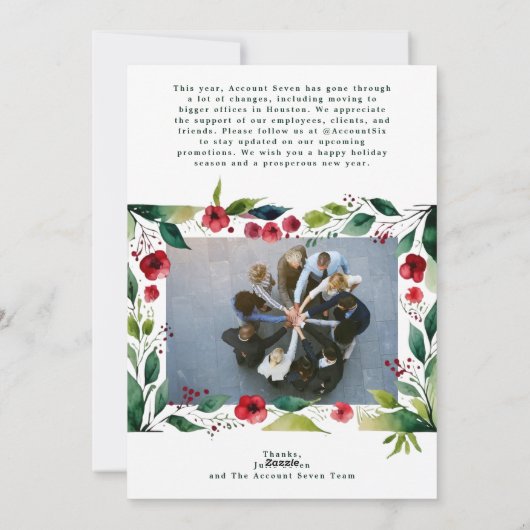 Uw zakelijke Logo | Geluk op de Feestdagen Feestdagenkaart (Achterkant)