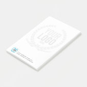 Uw zakelijke Logo Gepersonaliseerd achtergrond Post-it® Notes (Schuin)