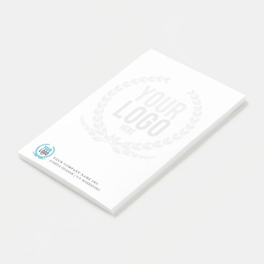 Uw zakelijke Logo Gepersonaliseerd achtergrond Post-it® Notes (Schuin)