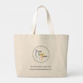 Uw zakelijke Logo Grote Tote Bag (Achterkant)