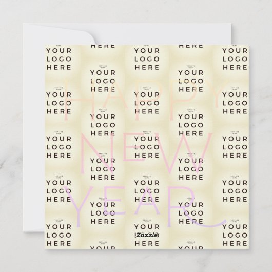 Uw zakelijke Logo | Happy New Years Moderne Custom Feestdagenkaart (Achterkant)