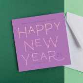 Uw zakelijke Logo | Happy New Years Moderne Custom Feestdagenkaart