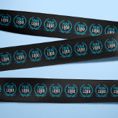 Uw zakelijke Logo helemaal zwart met patronen Satijnen Lint