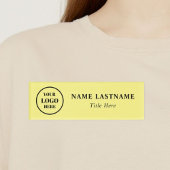 Uw zakelijke Logo hier l Modern Yellow Employee Naambadge