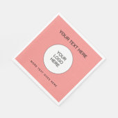 Uw zakelijke Logo Hier Peach & White Luncheon Servet (Hoek)