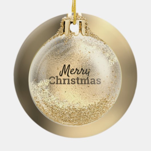 Uw zakelijke Logo in kerstbal | Aangepast Keramisch Ornament (Achterkant)