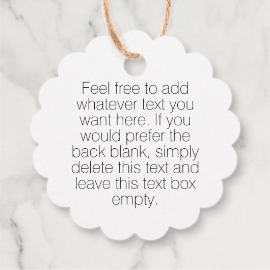 Uw zakelijke Logo Iridescent Hang Label (Achterkant)