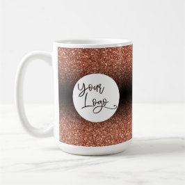 Uw zakelijke Logo, koperen en zwarte ombre Koffiemok