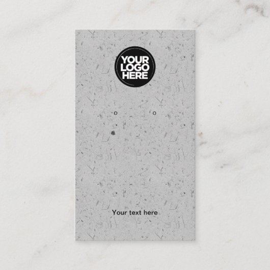 Uw zakelijke Logo Kraft Grey Earning Display Card Visitekaartje (Voorkant)
