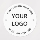 Uw zakelijke Logo-labels Voorbeeld aangepaste teks Labels (Design 2)