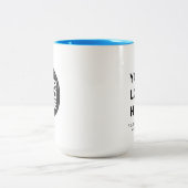 Uw zakelijke Logo lichtblauw, groot, 15 oz Tweekleurige Koffiemok (Center)