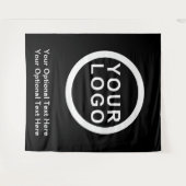 Uw zakelijke Logo merk Modern zwart decor Wandkleed (Voorkant (horizontaal))