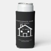 Uw zakelijke Logo minimaliseert de Estate Agent Seltzer Blikjeskoeler (Seltzer Achterkant)