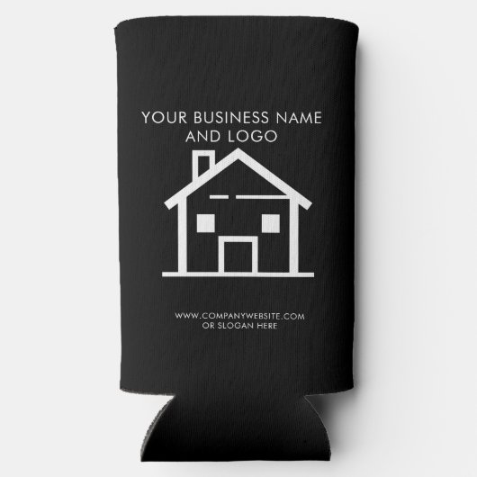 Uw zakelijke Logo minimaliseert de Estate Agent Seltzer Blikjeskoeler (Achterkant)