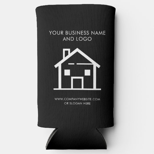 Uw zakelijke Logo minimaliseert de Estate Agent Seltzer Blikjeskoeler (Voorkant)