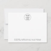 Uw zakelijke Logo minimalistisch wit N Notitiekaartje (Voorkant)