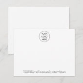 Uw zakelijke Logo minimalistisch wit N Notitiekaartje (Voorkant / Achterkant)