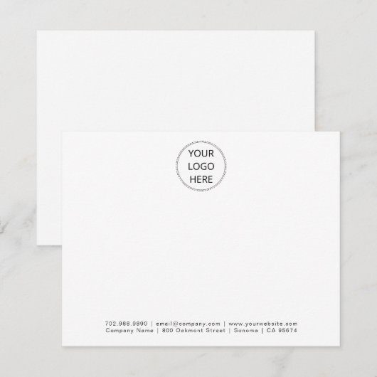 Uw zakelijke Logo minimalistisch wit N Notitiekaartje (Voorkant / Achterkant)