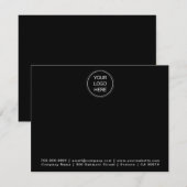 Uw zakelijke Logo minimalistisch zwart-wit Notitiekaartje (Voorkant / Achterkant)