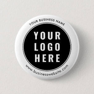 Uw zakelijke Logo Minimalistische promotie-eveneme Ronde Button 5,7 Cm