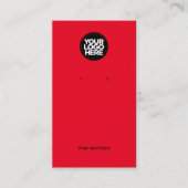 Uw zakelijke Logo Moderne Red Earring-beeldscherm Visitekaartje (Voorkant)