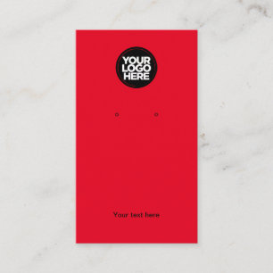 Uw zakelijke Logo moderne Red Earring Display Card Visitekaartje