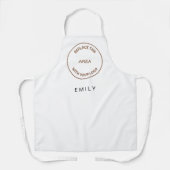 Uw zakelijke Logo Naam zwart wit Schort (Voorkant)