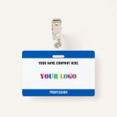 Uw zakelijke Logo of foto naam badges Sjabloon (Achterkant met clip)