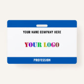 Uw zakelijke Logo of foto naam badges Sjabloon (Achterkant)