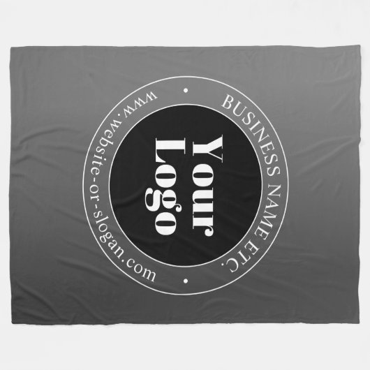 Uw zakelijke Logo of ontwerp en bewerkbare tekst Fleece Deken (Voorkant (Horizontaal))