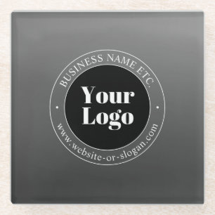 Uw zakelijke Logo of ontwerp en bewerkbare tekst Glazen Onderzetter