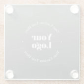 Uw zakelijke Logo of ontwerp en bewerkbare tekst Glazen Onderzetter (Achterkant)