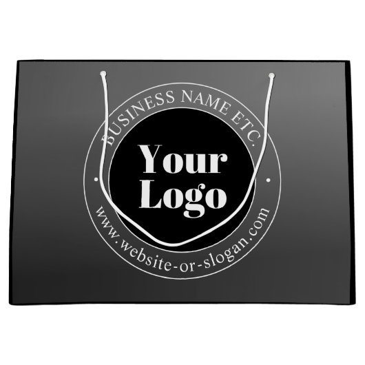 Uw zakelijke Logo of ontwerp en bewerkbare tekst Groot Cadeauzakje (Voorkant)