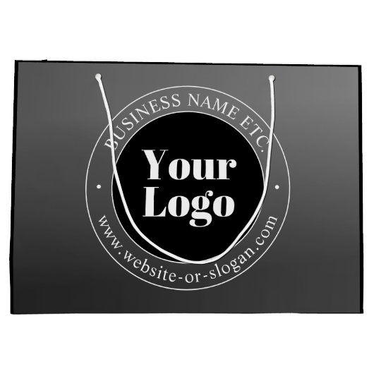 Uw zakelijke Logo of ontwerp en bewerkbare tekst Groot Cadeauzakje (Achterkant)