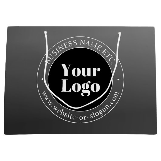 Uw zakelijke Logo of ontwerp en bewerkbare tekst Groot Cadeauzakje (Voorkant)