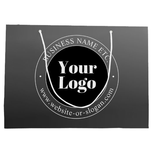 Uw zakelijke Logo of ontwerp en bewerkbare tekst Groot Cadeauzakje (Achterkant)