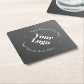 Uw zakelijke Logo of ontwerp en bewerkbare tekst Kartonnen Onderzetters (Schuin)