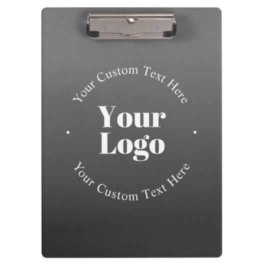 Uw zakelijke Logo of ontwerp en bewerkbare tekst Klembord (Voorkant)