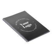 Uw zakelijke Logo of ontwerp en bewerkbare tekst Notitieboek (Rechterzijde)