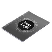 Uw zakelijke Logo of ontwerp en bewerkbare tekst Notitieboek (Linkerzijde)