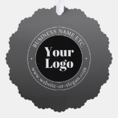 Uw zakelijke Logo of ontwerp en bewerkbare tekst Ornament Kaart (Achterkant)