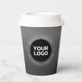 Uw zakelijke Logo of ontwerp en bewerkbare tekst Papieren Bekers (Achterkant)