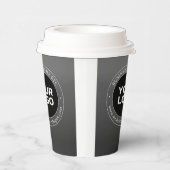 Uw zakelijke Logo of ontwerp en bewerkbare tekst Papieren Bekers (Rechts)