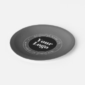 Uw zakelijke Logo of ontwerp en bewerkbare tekst Papieren Bordje (Gekanteld)