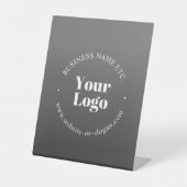 Uw zakelijke Logo of ontwerp en bewerkbare tekst Reclamebord Met Voetstuk (Voorkant)