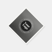 Uw zakelijke Logo of ontwerp en bewerkbare tekst Servet (Hoek)